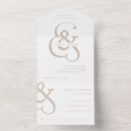 Whimsical Ampersand | Casamento branco e bege