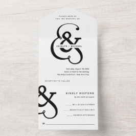 Whimsical Ampersand | Casamento Negro e Branco