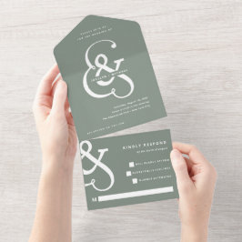 Whimsical Ampersand | Sage Green Wedding