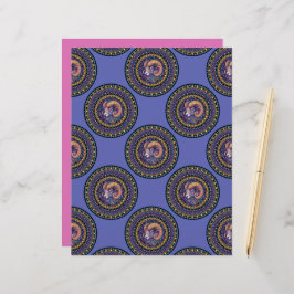 Whimsical Aries Zodiac Sinal Bolinhas Mandala