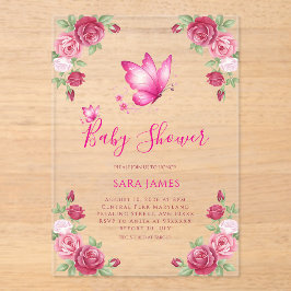Whimsical Butterfly & Rose Baby Shower