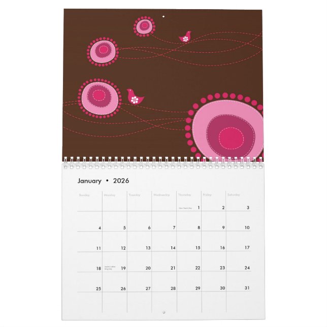 Whimsical! Calendário do Flexi Personalizado 2012 (Jan 2026)