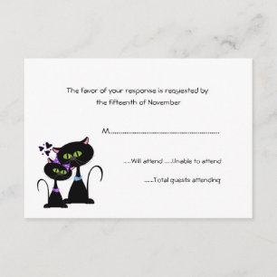 Whimsical Cats Weding RSVP