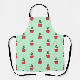 Whimsical Christmas Tree Cupcake Apron