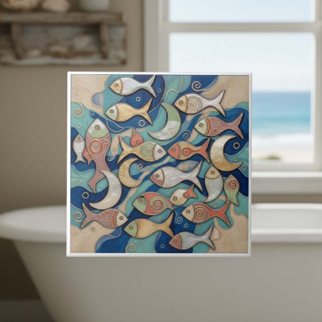 Whimsical Color Splash Fish Pattern ID1201 (Criador carregado)