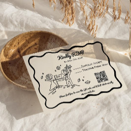 Whimsical cosmic plant RSVP Reply Card