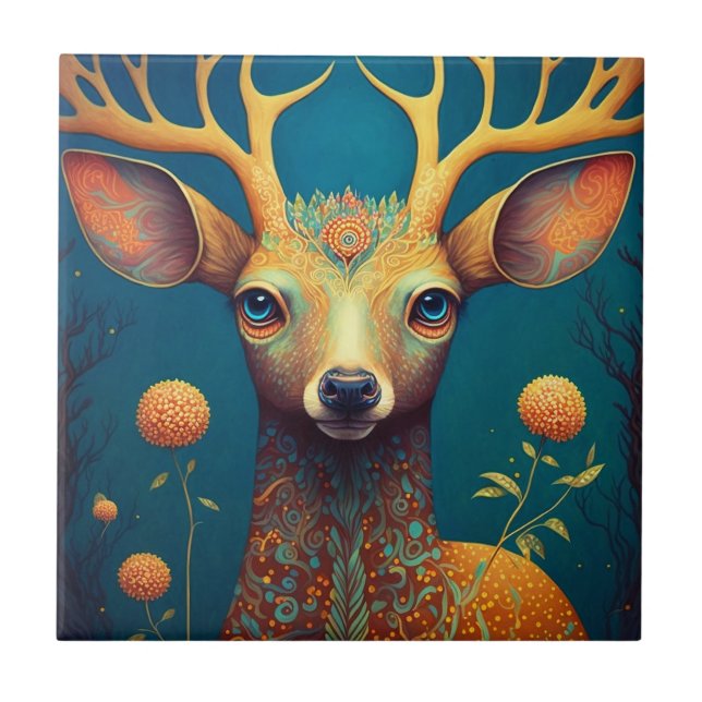 Whimsical Deer Fantasy Art (Frente)