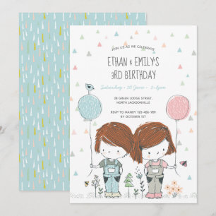 Whimsical do convite para Aniversários de crianç