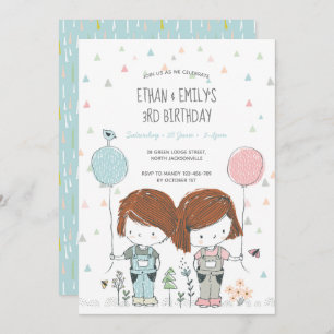 Whimsical do convite para Aniversários de criança 