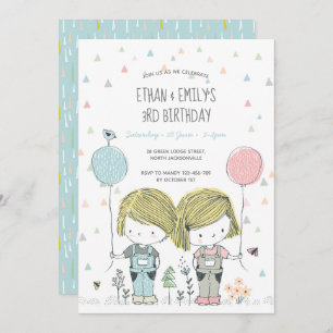 Whimsical do convite para Aniversários de criança 