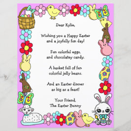 Whimsical Easter Bunny e Poem Kid - Jogo de Letras