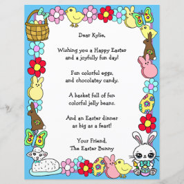 Whimsical Easter Bunny e Poem Kid - Jogo de Letras