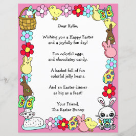 Whimsical Easter Bunny e Poem Kid - Jogo de Letras