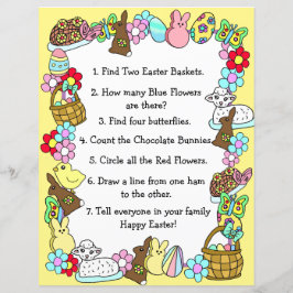 Whimsical Easter Bunny e Poem Kid - Jogo de Letras