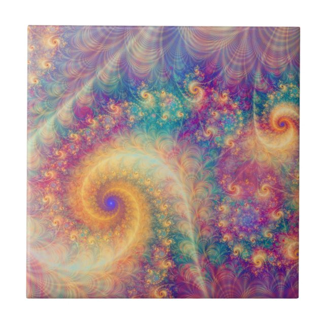 Whimsical Fantasy Abstract Fractal Vortex Art (Frente)