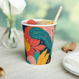 Whimsical Floral Flow Paper cup