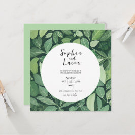 Whimsical Green Deixa Convite De Casamento