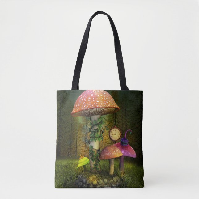 Whimsical Mushroom Fantasy Tote Bag (Frente)
