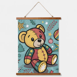 Whimsical Patchwork Christmas Teddy Bear