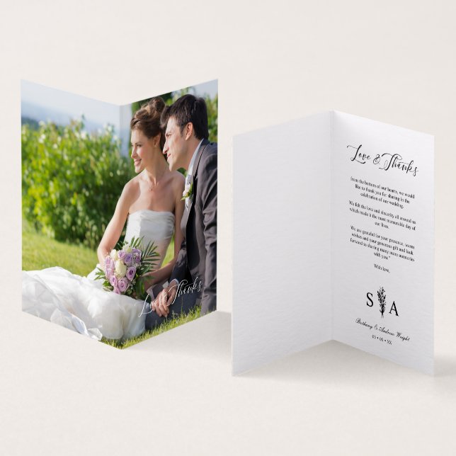 Whimsical Script Photo Romantic Botanical Branches (Interior e exterior)