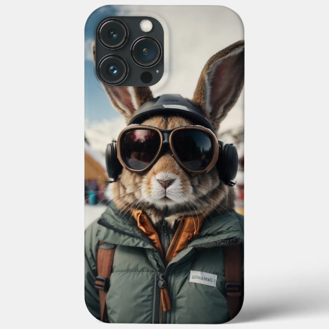 Whimsical Snowboard Bunny (Verso)