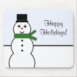 Whimsical Snowman Christmas Mousepad<br><div class="desc">Divertido e super fofo "Whimsical Snowman". Dê aos seus amigos e família uma dose saudável de alegria de férias com este design! Personalize este painel do mouse adicionando seu próprio cartões de natal pessoal.</div>