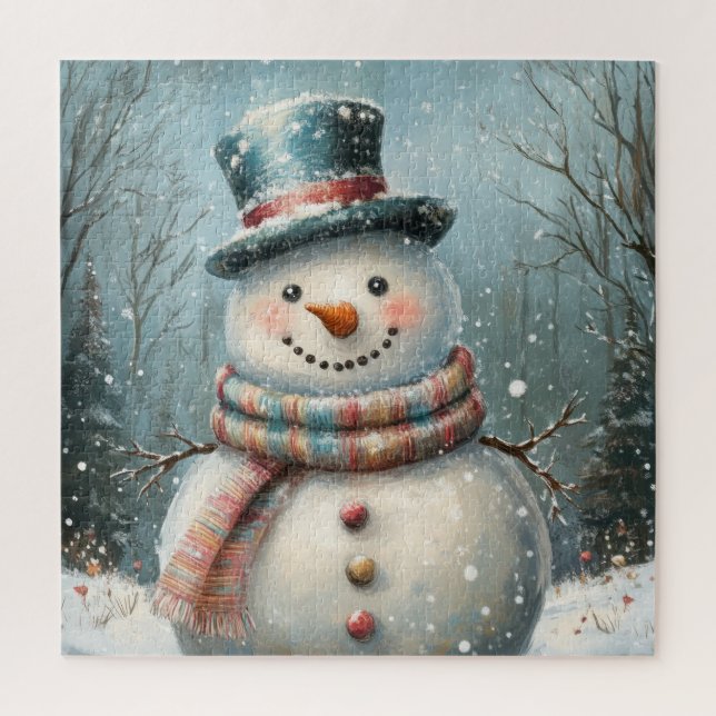 Whimsical Snowman Quebra-cabeça (Vertical)