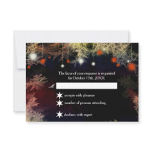 Whimsical Starry Night Forest Weding RSVP