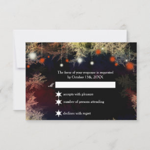 Whimsical Starry Night Forest Weding RSVP