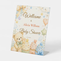 Whimsical Teddy Bear Baby Shower Welcome