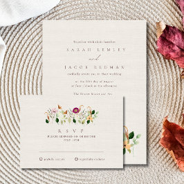 Whimsical Wildflowers Wedding RSVP Card
