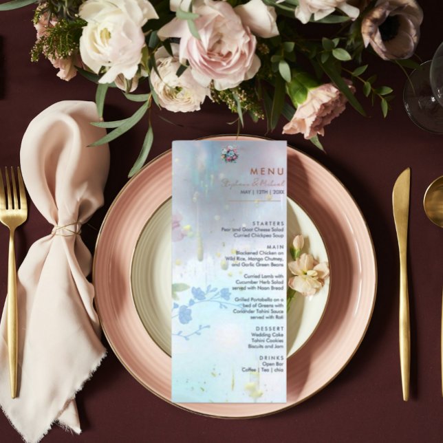 Whimsical Woodland Wildflower WedMenu (Criador carregado)