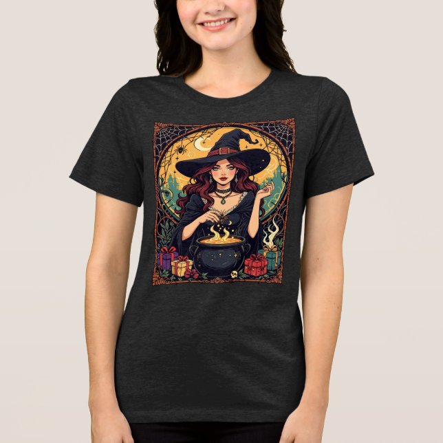 Whimsically Enchanting Witch With Spiders (Frente)