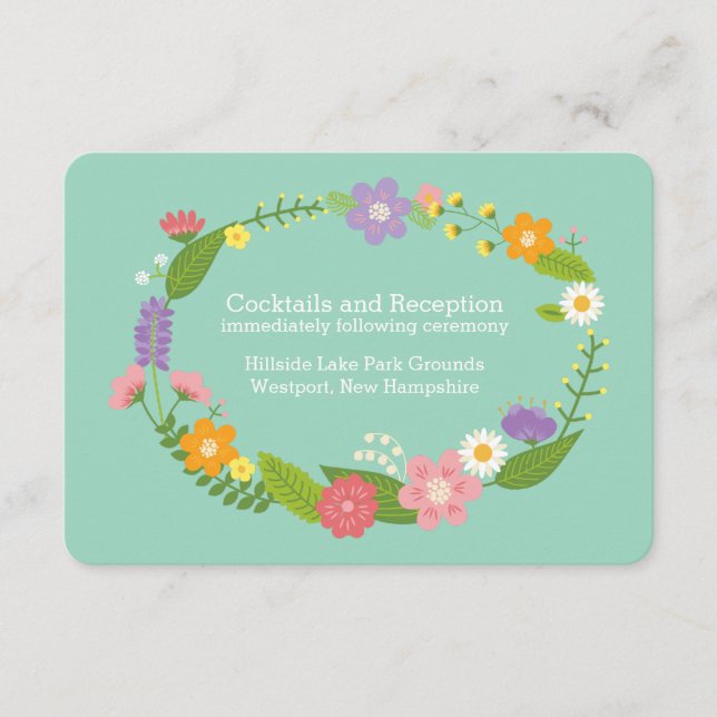 Whimsland Floral Wreath Mint Inserção (Frente)