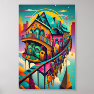 Whimsof Fantasy Colorful Poster Wall Art