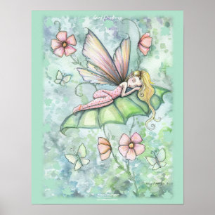 Whimssleepy Flower Fairy Poster Art