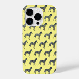 Whippet italiano Greyhound Dog Silhouch Amarelo