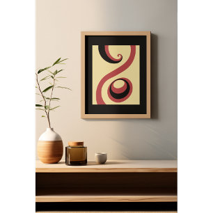 Whirling in Harmony: Poster de Abstrato Negrito I