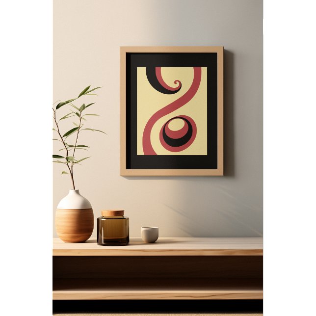 Whirling in Harmony: Poster de Abstrato Negrito I (Criador carregado)