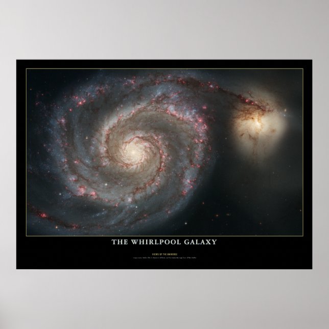 Whirlpool Galaxy Astronomy Poster (Frente)