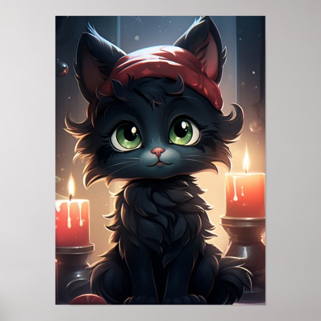 Whisker Wonderland: Poster de Natal Cat (Frente)
