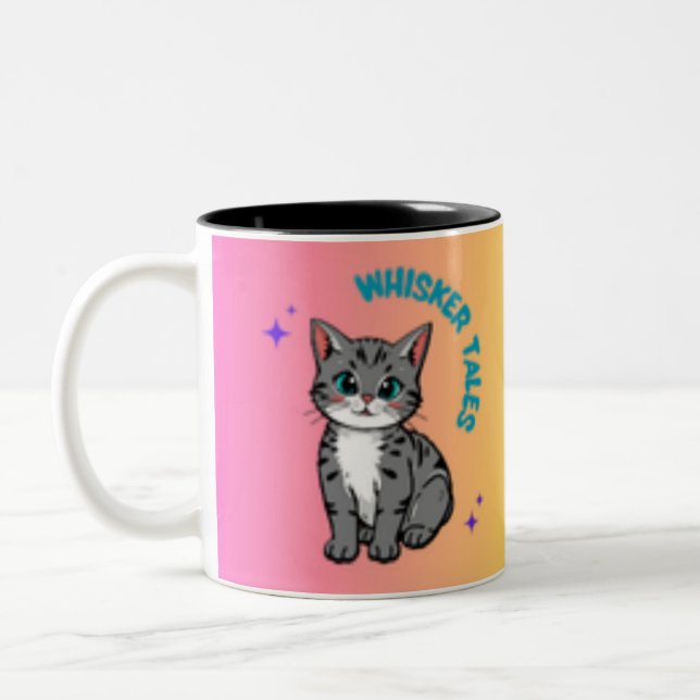 Whiskers & Tales - Caneca do Cat Lover (Esquerda)