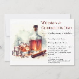 Whiskey & Cheers – Convite de Dia dos Pais Editáve