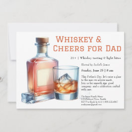 Whiskey & Cheers – Convite de Dia dos Pais Editáve