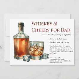Whiskey & Cheers – Convite de Dia dos Pais Editáve