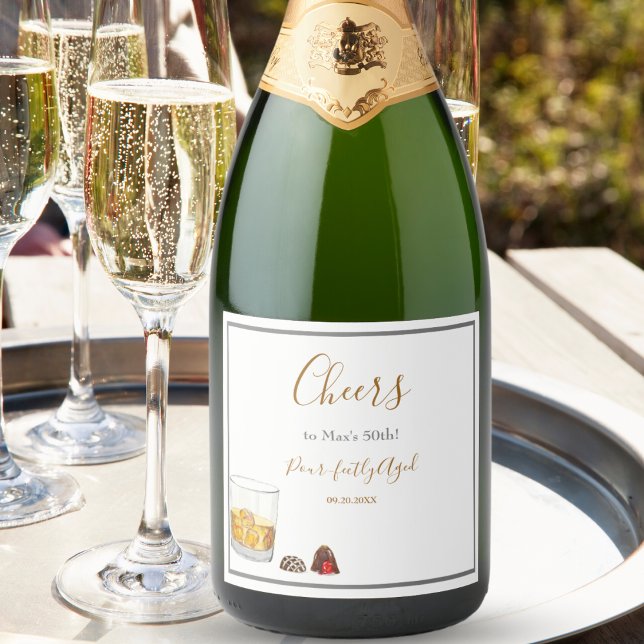 Whiskey Watercolor Chocolate Truffles Aniversário (Criador carregado)