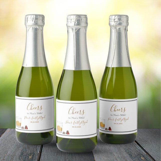 Whiskey Watercolor Chocolate Truffles Aniversário (Criador carregado)