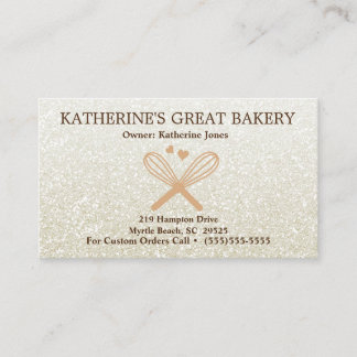 Whisks Love Glitter Bakery Cartão de visita
