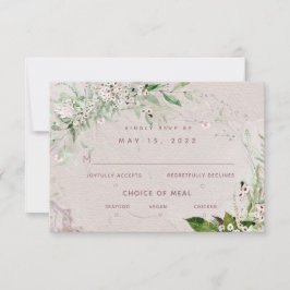 Whisper e Blush 2 Casamento 3 Placa RSVP de Escolh