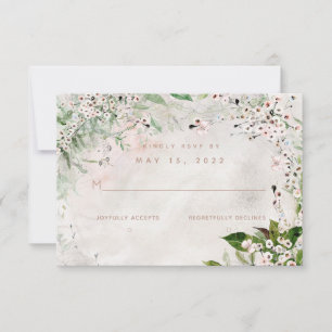 Whisper e Blush Weding Sem Placa RSVP de Escolha d